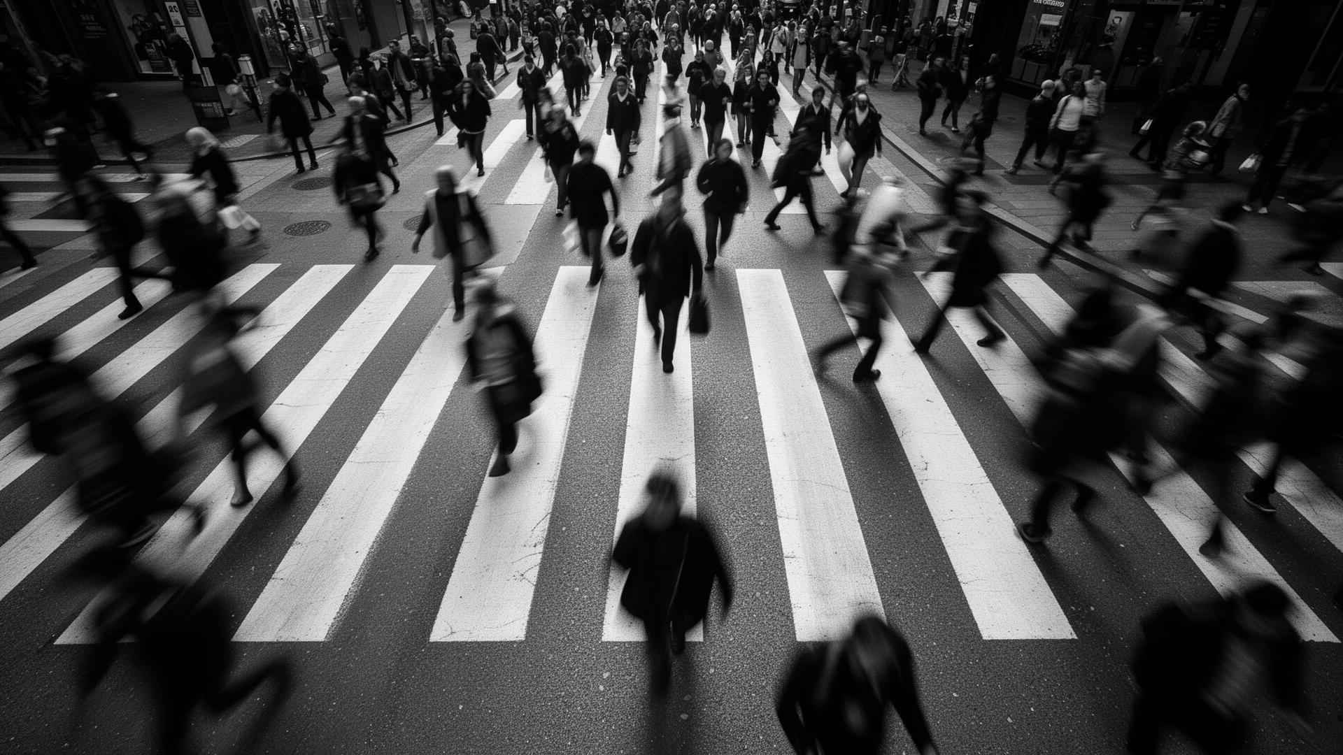 Multidão em movimento
